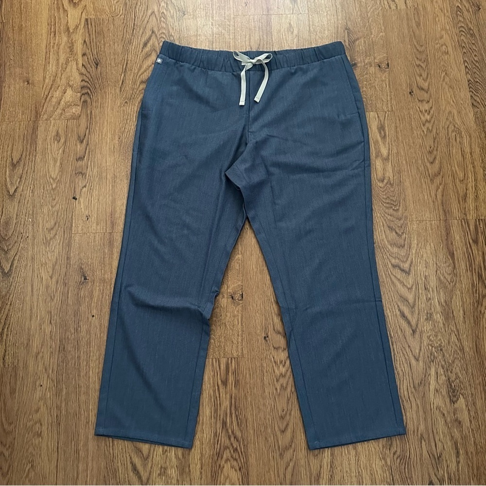 Figs Blue TONOTA Pants Size XL medical scrubs uniform elastic waist straight